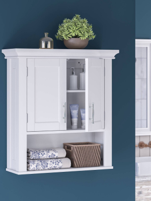 Somerset Two Door Wall Cabinet With Open Shelf - Riverridge Home