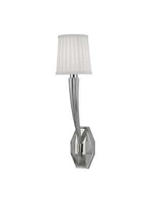 Erie 1 Light Wall Sconce Polished Nickel