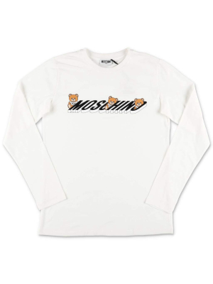 Moschino Kids Teddy Logo Print T-shirt