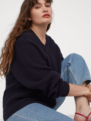 Rib-knit Sweater