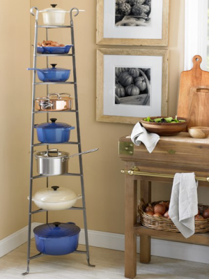 Enclume Signature 8-tier French Cookware Stand, Hammered Steel