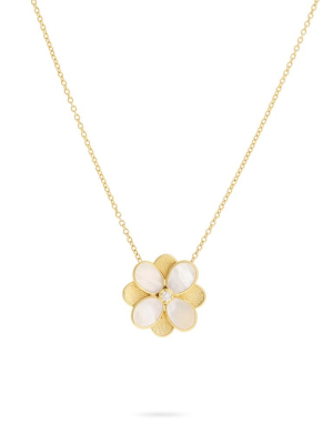 Marco Bicego® Petali Collection 18k Yellow Gold And White Mother Of Pearl Small Flower Pendant