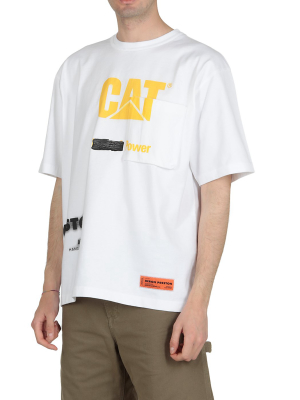 Heron Preston X Caterpillar Logo Print T-shirt