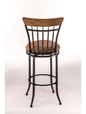 Charleston Swivel 26" Counter Height Barstool Metal/desert Tan Wood - Hillsdale Furniture