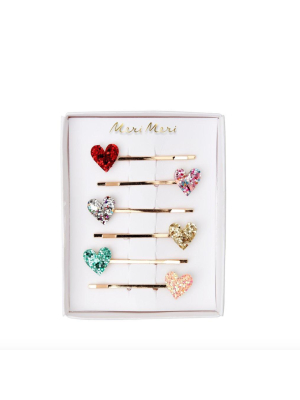 Meri Meri Glitter Heart Hair Slides