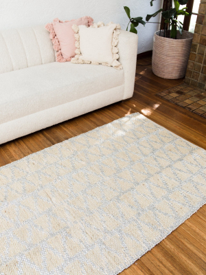 Flat Weave Rug - Natural And Silver