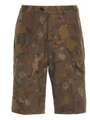 Etro Jungle Printed Bermuda Shorts