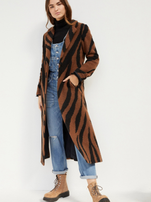 Rashida Zebra-striped Coat