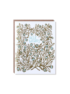 Rose Bush Best Wishes Card