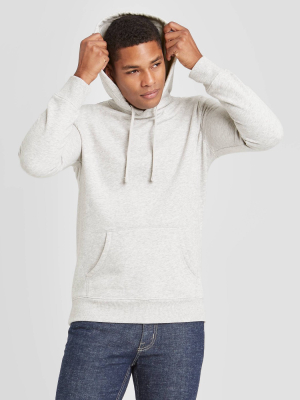 Men's Regular Fit Fleece Pullover Hoodie - Goodfellow & Co™ Light Gray