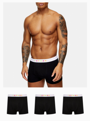 Black With Rainbow Trunks 3 Pack*