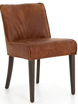 Aria Leather Dining Chair, Sienna Chestnut, Set Of 2