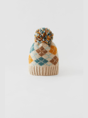 Argyle Knit Hat