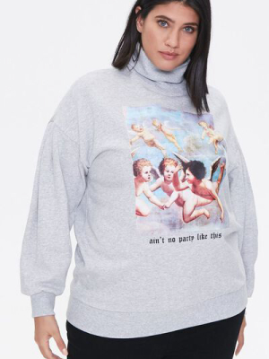 Plus Size Cherub Graphic Sweatshirt