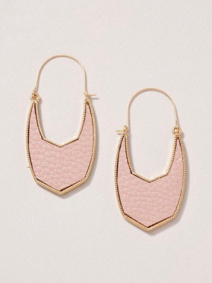 Geometric Pu Leather Hoop Earrings