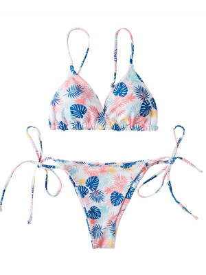 'viviane' Leaf Print Bikini