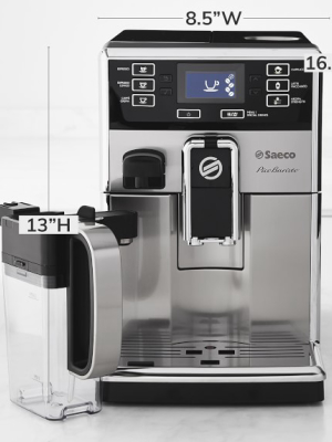 Saeco Picobaristo Fully Automatic Stainless Steel Espresso Machine With Milk Carafe