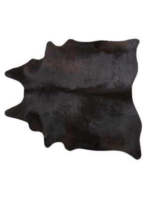 Black Solid L Cowhide