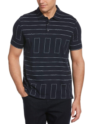 Ultra Soft Touch Linear Print Polo