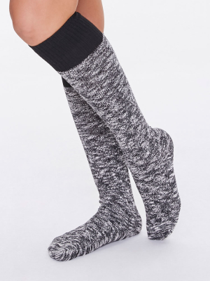 Marled Knit Knee-high Socks