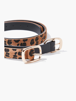 Leopard Print Waist Belt