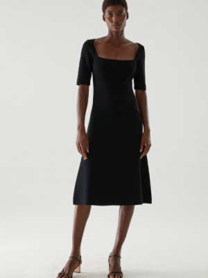 Knitted Cotton-mulberry Silk Dress