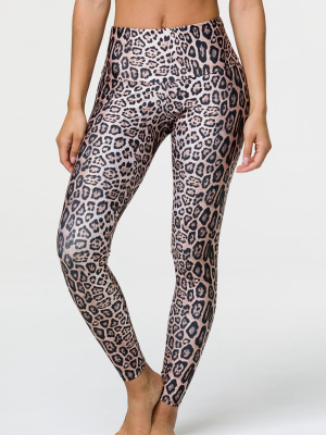 High Rise Long Legging - Leopard