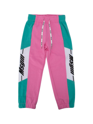 Msgm Kids Colour Block Track Pants