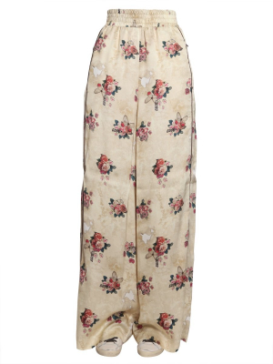 Golden Goose Deluxe Brand Floral Print Wide-leg Pants