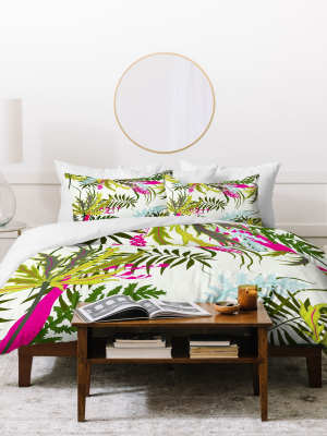 Iveta Abolina Josette Morning Leaf Duvet Set - Deny Designs