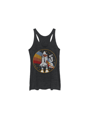 Women's Nasa Rainbow Launch Racerback Tank Top