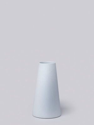 Tall Thin Porcelain Cone - Ice