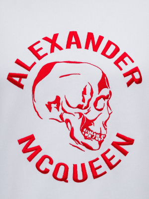 Alexander Mcqueen Skull Logo Embroidered Sweatshirt