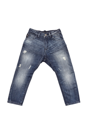 Emporio Armani Kids Distressed Skinny Leg Jeans