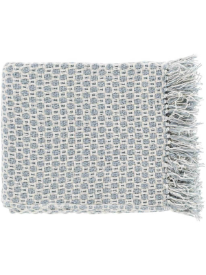 Trestle Geometric Blue Throw