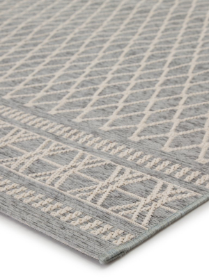 Vella Indoor/outdoor Trellis Light Gray & Cream Area Rug