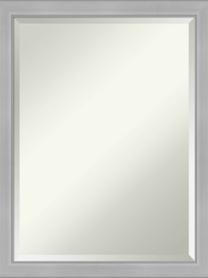 21" X 27" Vista Brushed Framed Bathroom Vanity Wall Mirror Nickel - Amanti Art