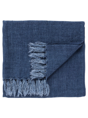 Lisabet Solid Blue Throw