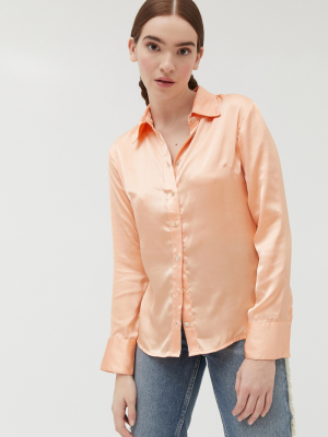 Pastiche Galaxi Satin Button-down Shirt