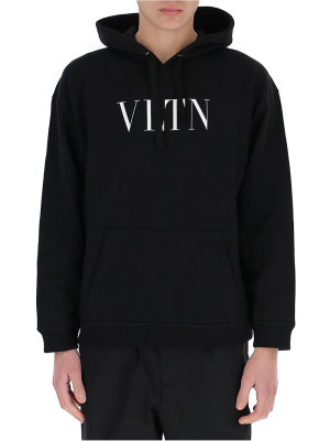 Valentino Vltn Logo Print Hoodie