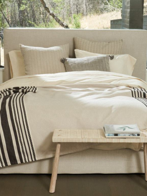 Mariposa Supersoft Cotton Blanket - Bone Multi Stripe