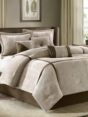 Caldwell Corduroy Comforter Set - Taupe