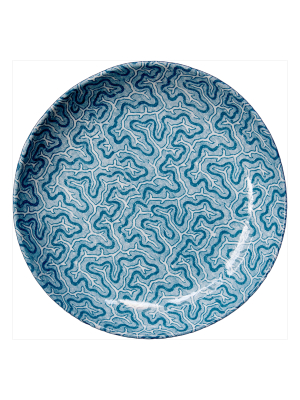 Blue Coral Soup Plate