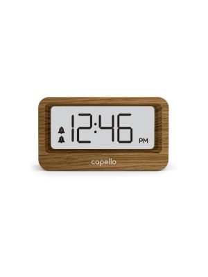 Digital Alarm Clock With Usb Charger Lark Finish - Capello