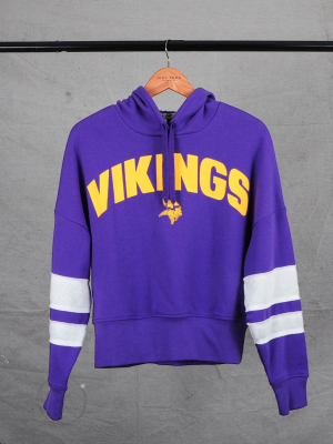 Womens Vikings Sideline Striped Fleece