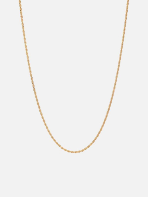 1.3mm Rope Chain Necklace, Gold Vermeil