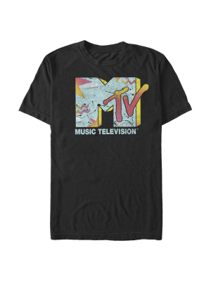 Men's Mtv 80s Style Print Logo T-shirt