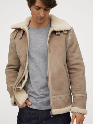 Faux Shearling-lined Jacket