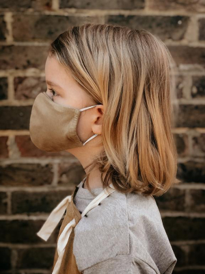 Organic Cotton Face Mask - Camel