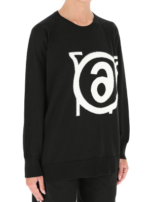 Mm6 Maison Margiela Logo Intarsia Sweater